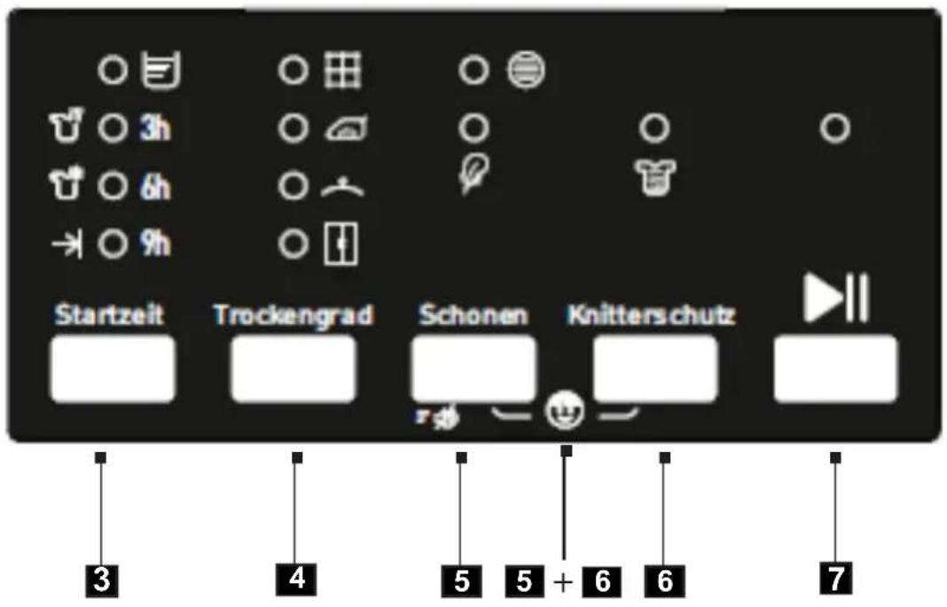 Startzeit Trockengrad Schonen Knitterschutz 3 4 5 5 + 6 6 7