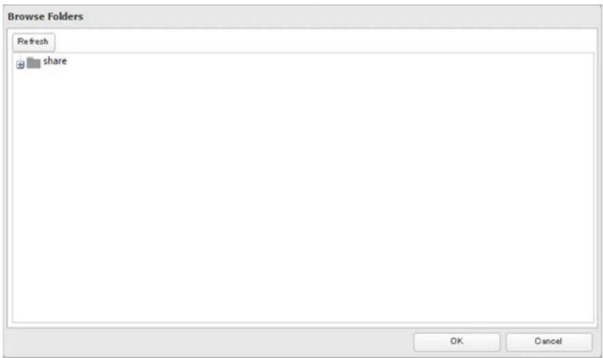 Browse Folders Refresh share OK Cancel