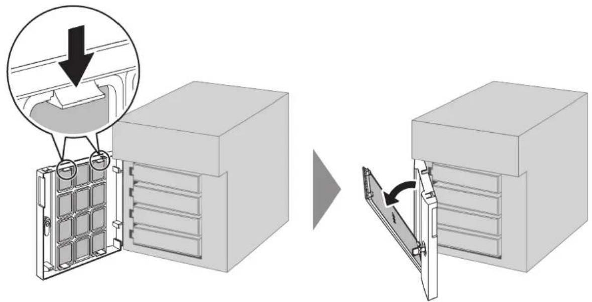 Diagram illustrating the process of installing or removing a server rack, showing structural change before and after assembly.