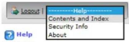 Help Contents and Index Security Info About