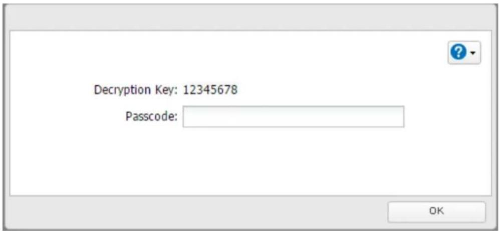 Decryption Key: 12345678 Passcode: