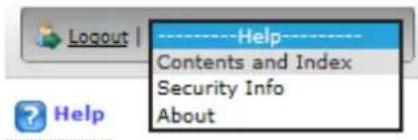 Logout Help Contents and Index Security Info About