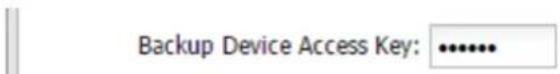 Backup Device Access Key: ......