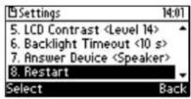 AUDIOCODES 405 - Restarting the Phone - 1