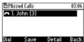 AUDIOCODES 405 - Viewing Missed, Received and Dialed Calls - 6