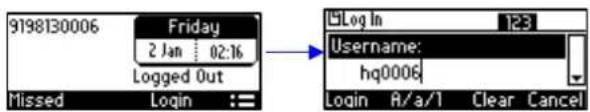 AUDIOCODES 405 - To log in to the phone: - 1