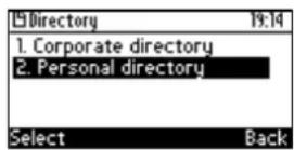 AUDIOCODES 405 - Accessing the Directory - 1