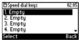 AUDIOCODES 405 - To configure a speed dial key: - 2