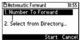 AUDIOCODES 405 - To define call forwarding: - 3