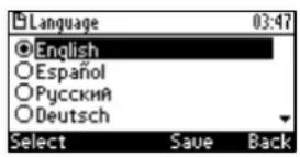 AUDIOCODES 405 - Selecting Language - 1