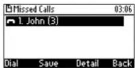 AUDIOCODES 405 - Viewing Missed, Received and Dialed Calls - 2