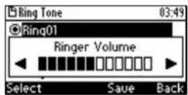 AUDIOCODES 405 - To select a ring tone: - 2
