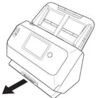 CANON imageFORMULA DR-S130 - Ziehen Sie das Dokumentausgabefach heraus. - 1