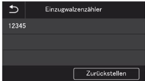 Einzugwalzenzähler 12345 Zurückstellen