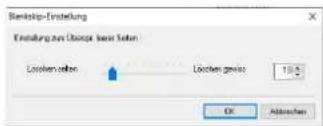 Bankstop-Einstellung Einstellung zum Ergebnis werden Location chosen Location geissos 10.5 OK Adderarten