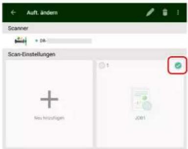 Auft. ändern Scanner Scan-Einstellungen + Reu hinaufigen J001