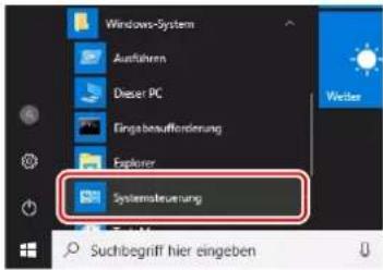 Windows-System Ausfuhren Dieser PC Eingebenfforderung Explorer Systemsteuerung Suchbegriff hier eingeben