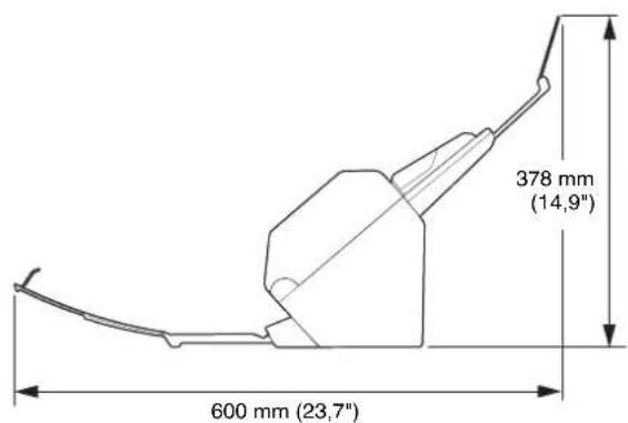 378 mm (14,9") 600 mm (23,7)