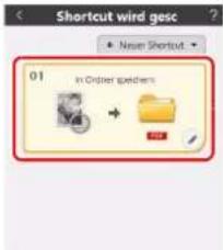 Shortcut wird gesc + Never Shortcut 01 In Order specifiers OK