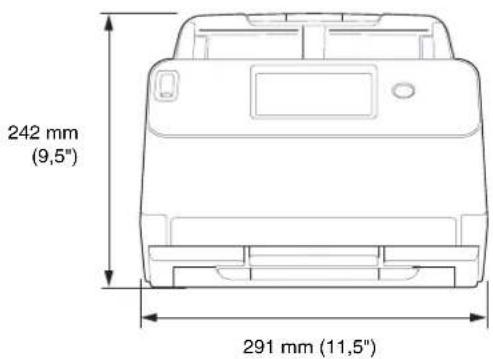 242 mm (9,5") 291 mm (11,5")