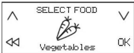 SELECT FOOD Vegetables OK