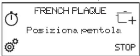 FRENCH PLAQUE Posiziona pentola STOP