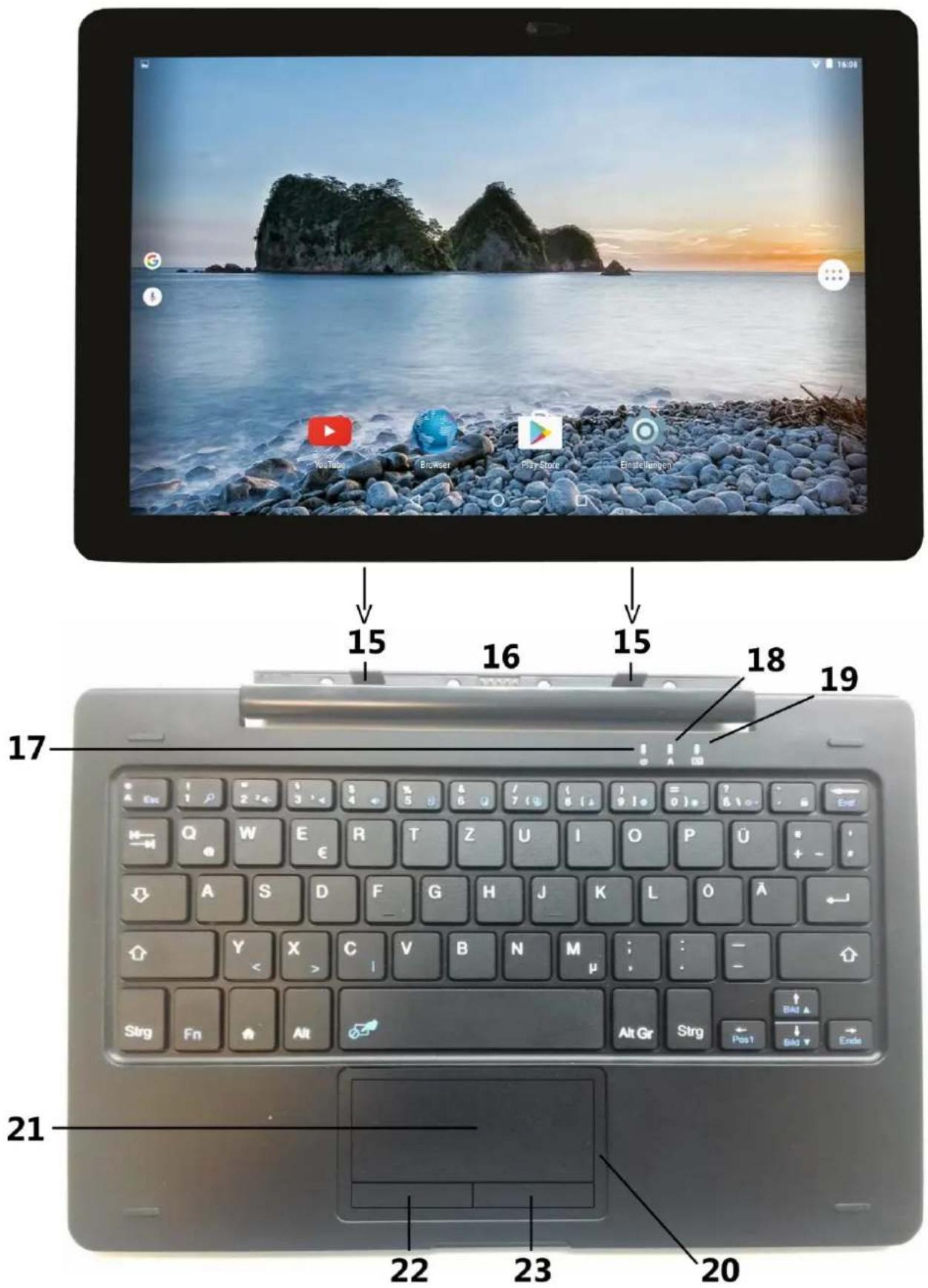 Captiva Pad 10 - Tastatur Entfernen und Einstecken - 1