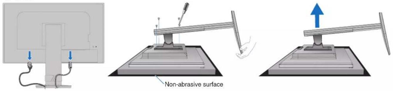 NEC MultiSync E243F - Remove the Monitor Stand for Mounting - 1