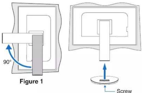NEC MultiSync E243F - To attach the base stand to the monitor stand: - 1