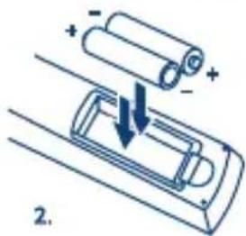 Diagram showing battery charging process with positive and negative charges and downward arrow indicating current flow