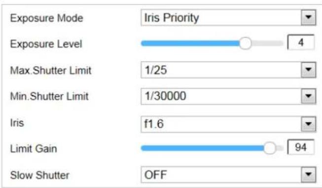 HiLook PTZ-N4215I-DE - ◆ Iris Priority: - 1