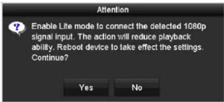 HiLook DVR-216G-K2 - Task 1: Enabling 1080P Lite Mode in Live View - 1