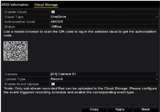 HiLook DVR-216G-K2 - Configuring Cloud Storage - 2