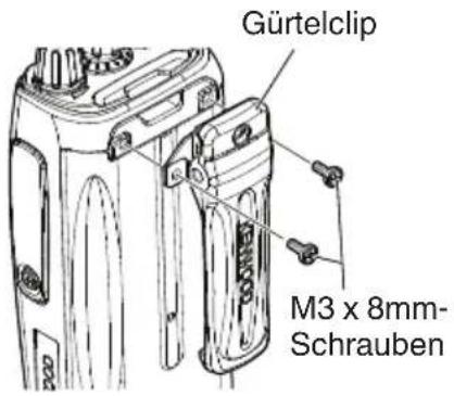 Gürtelclip M3 x 8mm- Schrauben