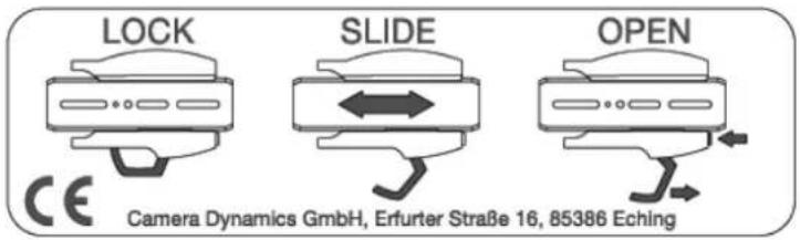 LOCK SLIDE OPEN CE Camera Dynamics GmbH, Erfurter Straße 16, 85386 Eching