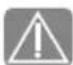 Safety warning symbol showing a pixelated eye and a person crossed out with a diagonal line, indicating no protection or no exposure.