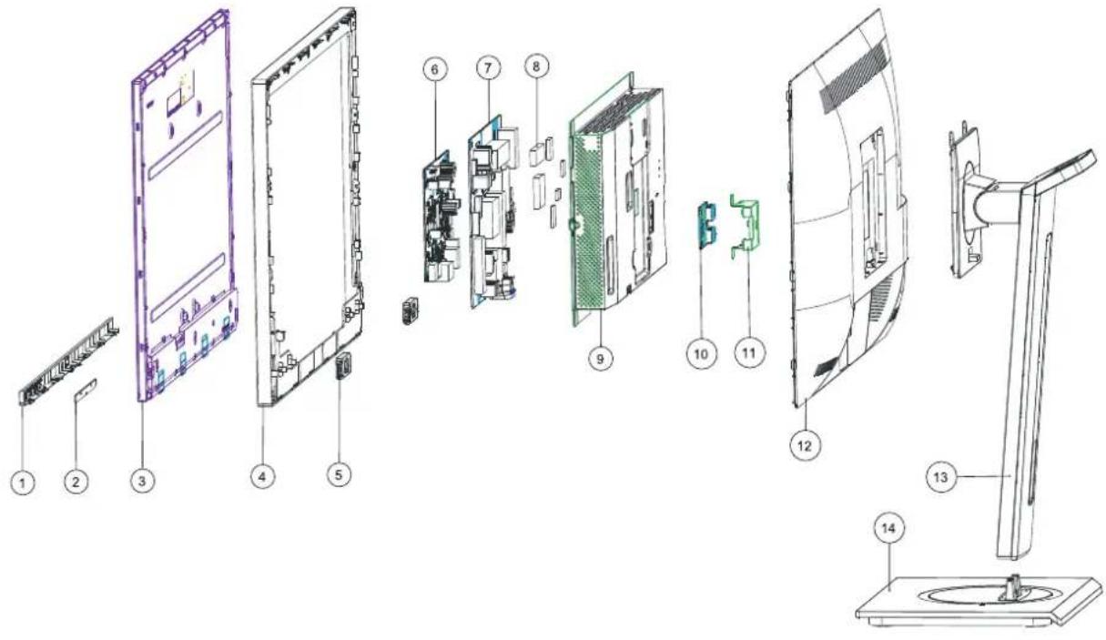 VIEWSONIC VG2448-PF - > Disassembly Procedure - 1