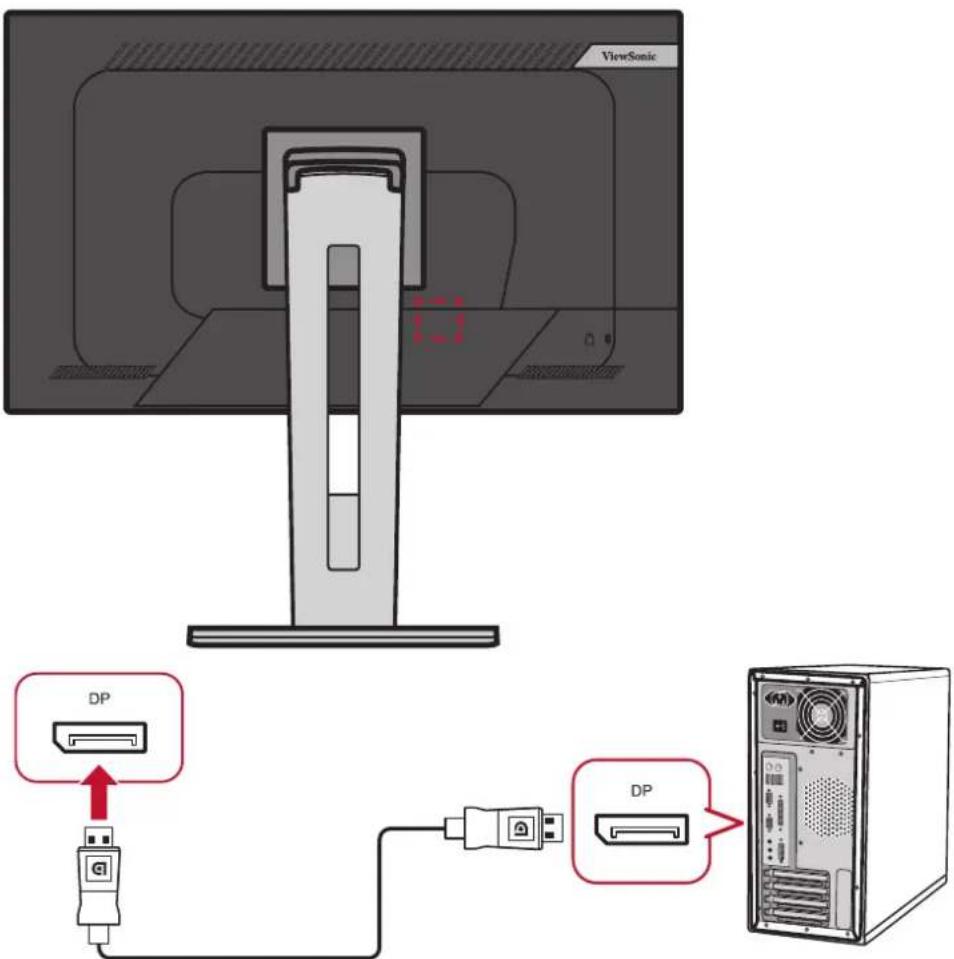 VIEWSONIC VG2448-PF - DisplayPort and miniDP Connection - 1