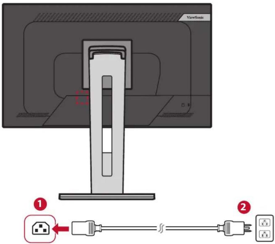 VIEWSONIC VG2448-PF - Connecting to Power - 1