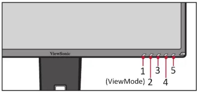 VIEWSONIC VG2448-PF - Using the Control Panel Keys - 1