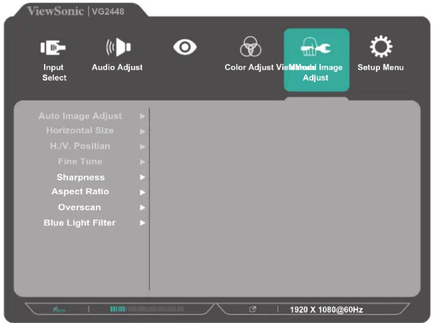 VIEWSONIC VG2448-PF - Manual Image Adjust - 1