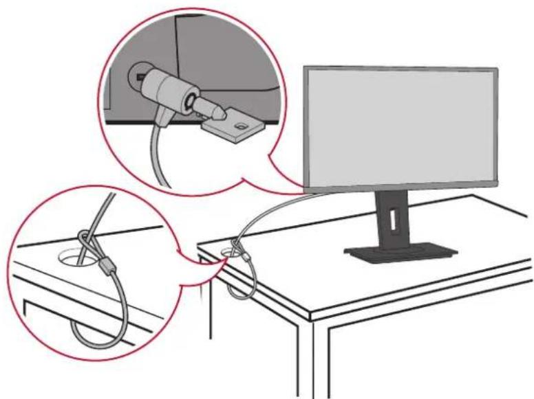 VIEWSONIC VG2448-PF - Using the Security Slot - 1