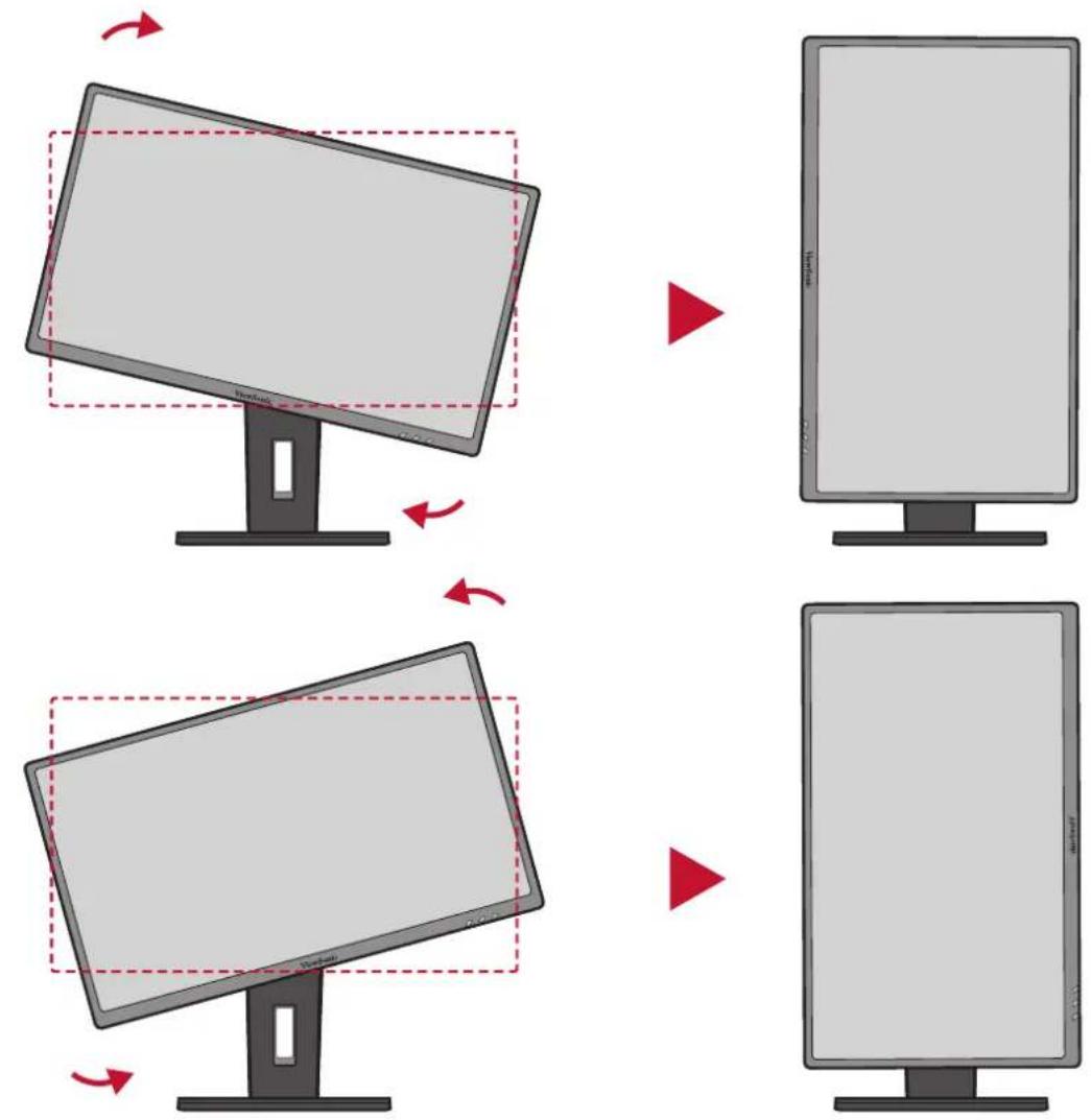 VIEWSONIC VG2448-PF - Screen Orientation Adjustment (Monitor Pivot) - 2