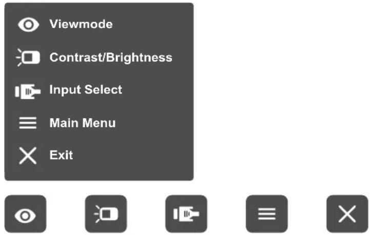 VIEWSONIC VG2448-PF - Quick Menu - 1