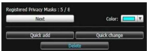 CANON VB-R11VE - Delete a Privacy Mask - 1
