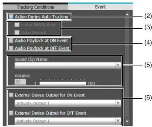 CANON VB-R11VE - Configure Operations for Triggered Detection ([Event] Tab) - 2