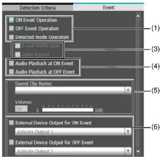 CANON VB-R11VE - Configure Operations for Triggered Detection ([Event] Tab) - 1