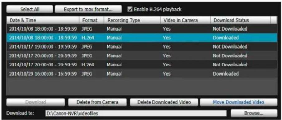 CANON VB-R11VE - Click [Move Downloaded Video]. - 1