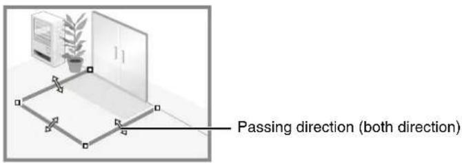 CANON VB-R11VE - In [Passing Direction], select the direction for moving objects to pass the detection line. - 1