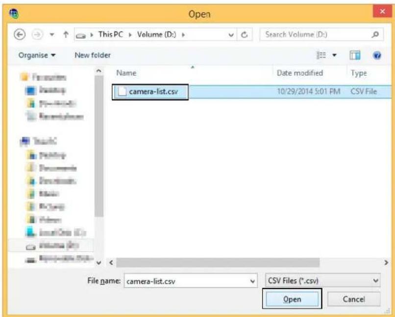 CANON VB-R11VE - Select a camera specification file and click [Open]. - 1